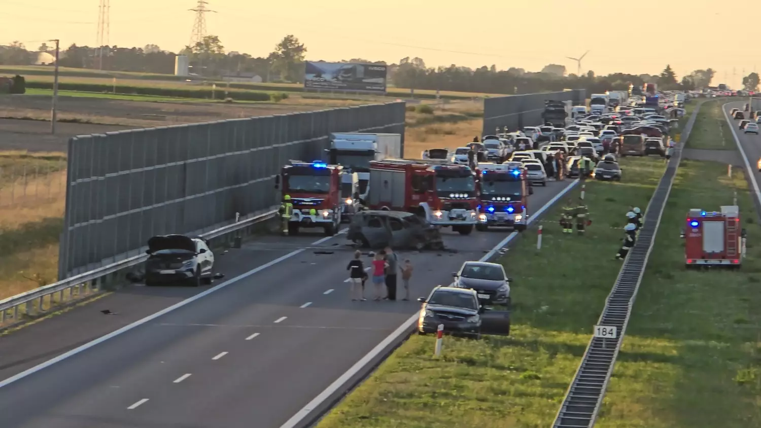 Wypadek na autostradzie A1