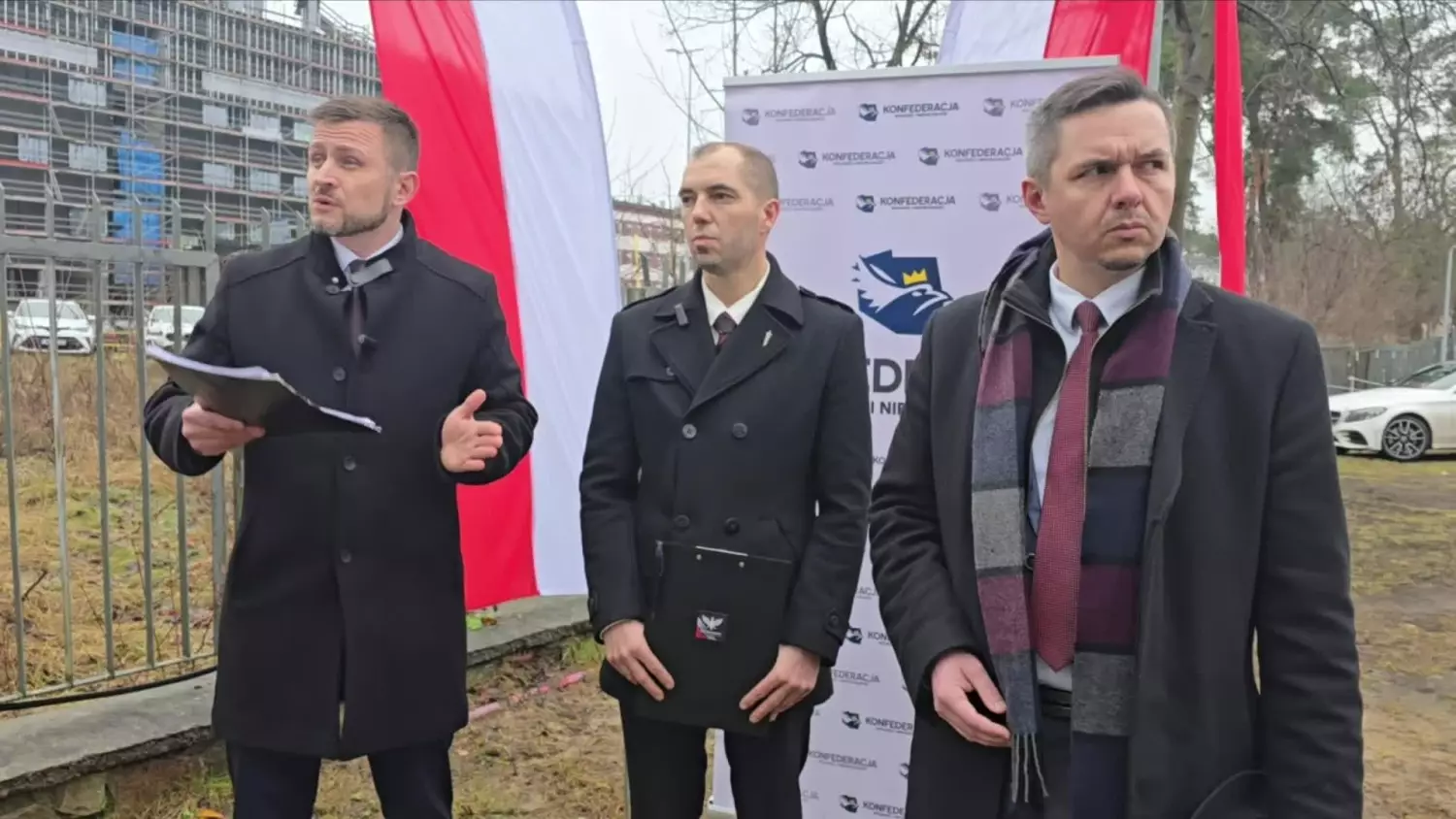 Konferencja prasowa pod włocławskim szpitalem