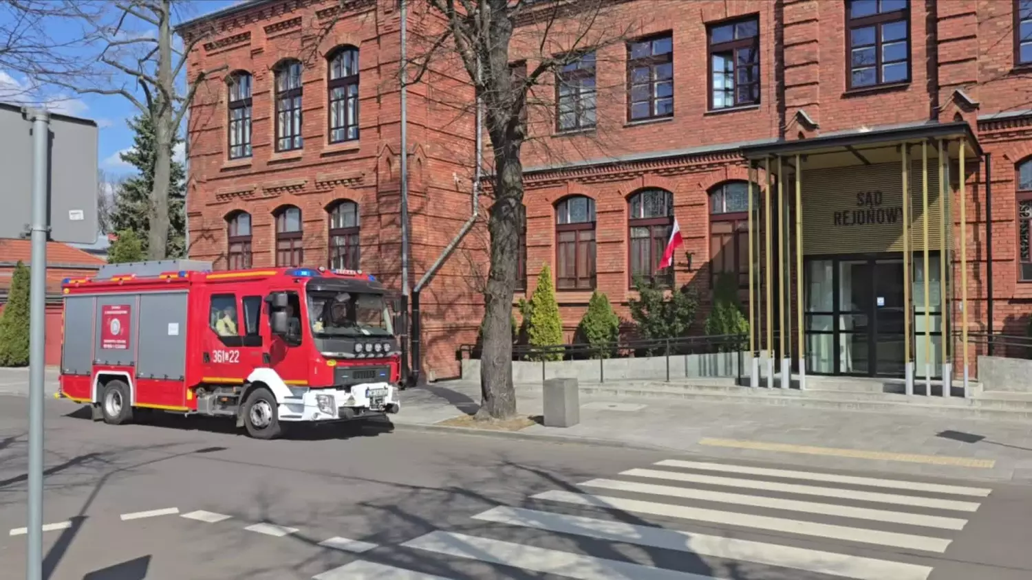 Alarm w Sądzie Rejonowym we Włocławku. Podejrzenie podłożenia ładunku wybuchowego