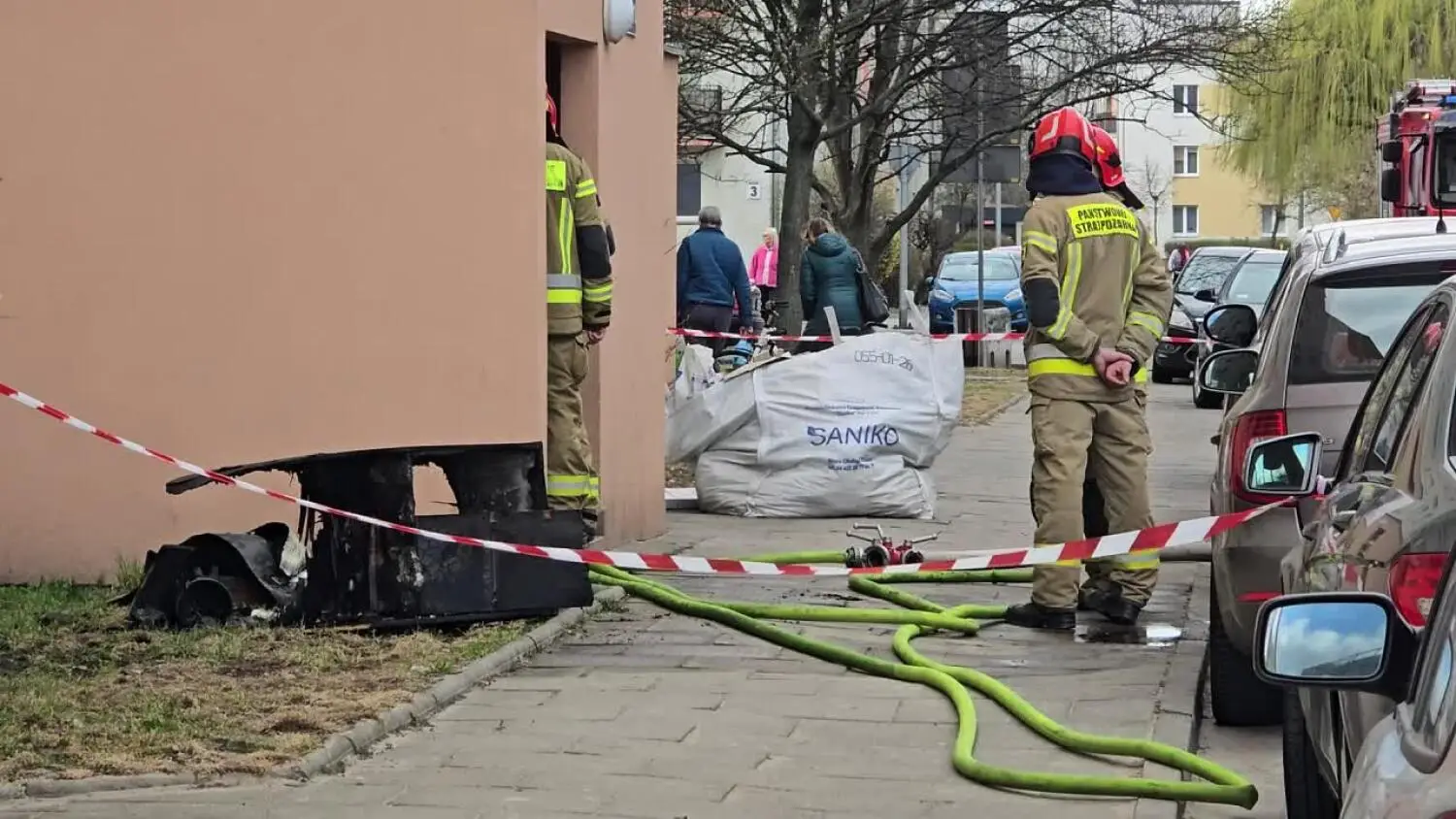 Pożar piwnicy na pl. Kolanowszczyzna